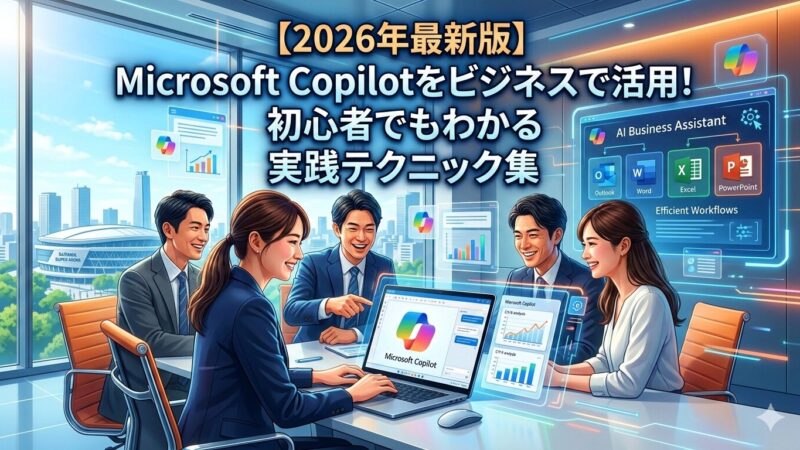 【2026年最新版】Microsoft Copilotをビジネスで活用！初心者でもわかる実践テクニック集 